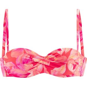 Look - Gedessineerd - Bikinitop - Perzik - Met Sluiting Achter