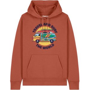 Watapparel Sweatshirt 'Travel and surf'  lichtbruin / gemengde kleuren