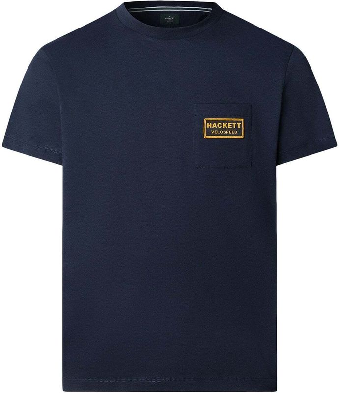 Hackett London Shirt 'Heritage Rally'  nachtblauw / goudgeel