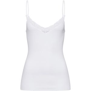 Hanro - Top - Wit - Spaghettibandjes - Aansluitende Pasvorm