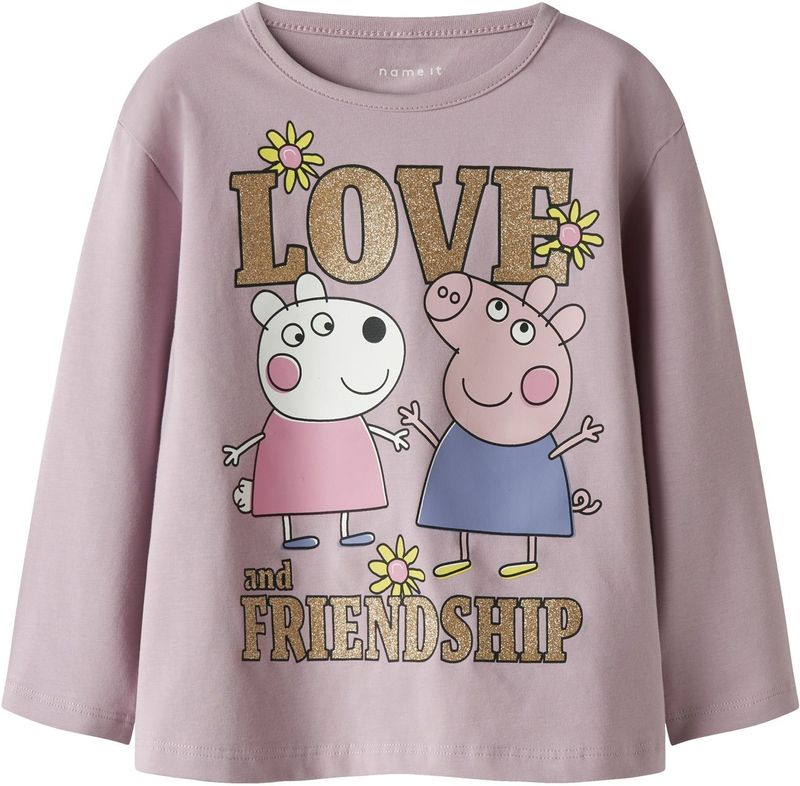 NAME IT Shirt 'NMFDADA PEPPA'  goud / eosine / oudroze / wit