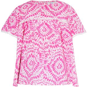 IZIA Blouse  donkerroze / wit
