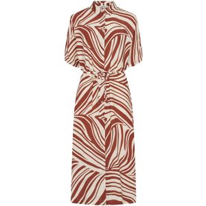 Soft Rebels Jurk 'Billy'  beige / roestbruin
