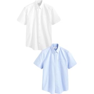 Next Overhemd  lichtblauw / wit