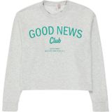 VERO MODA - Sweatshirt - Groen - Katoen - Cropped Fit