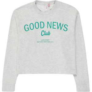 VERO MODA - Sweatshirt - Groen - Katoen - Cropped Fit