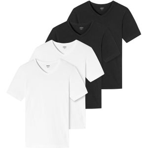 SCHIESSER Onderhemd 'Uncover'  zwart / wit