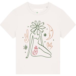 Watapparel Shirt 'Love And Flex'  groen / oranje / wit