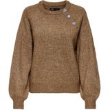Only - ONLLAUREN LIFE - Gebreide Trui - Cocoa Créme - Lange Mouwen
