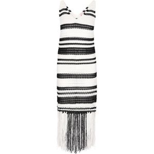 IZIA Gebreide jurk 'Fashion Look'  zwart / wit