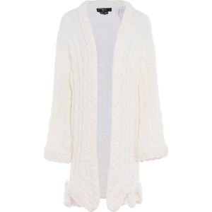 faina Gebreid vest  wolwit