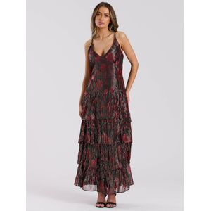 Finding Friday Jurk  donkerrood / zwart / zilver