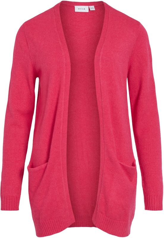 VILA Gebreid vest 'VIRil'  donkerroze