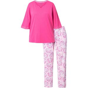 Ulla Popken Pyjama  pink / wit