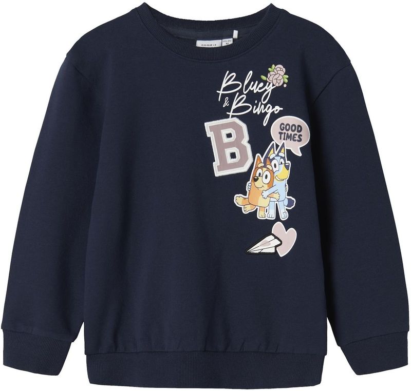 Sweatshirt - Bluey - Lange Mouwen - Ronde Hals - Geribde Manchetten