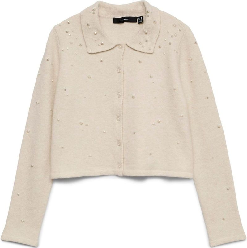 VERO MODA Gebreid vest 'VMPALERMO'  crème