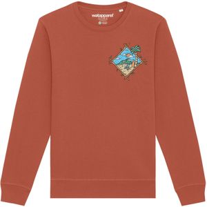 Watapparel Sweatshirt 'Beach is calling'  roestbruin / gemengde kleuren