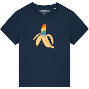 Watapparel Shirt ' Rainbow Banana '  navy / gemengde kleuren