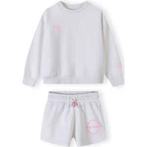 MINOTI Joggingpak  pink / wit