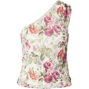 ONLY Top 'ONLMELANIA'  crème / olijfgroen / cyclaam / lichtrood