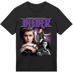 F4NT4STIC Shirt 'Justin Bieber Iconic'  zwart