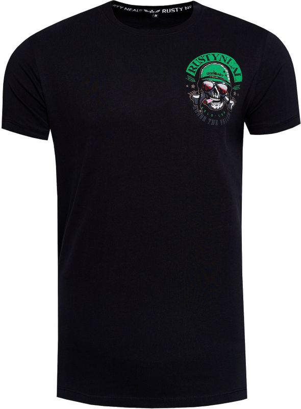 Rusty Neal - Ronde Hals T-shirt - Heren - Normale Pasvorm - 100% Katoen