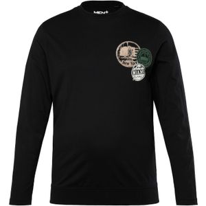 Men Plus Sweatshirt  lichtbeige / groen / zwart / wit