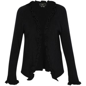 faina Gebreid vest  zwart