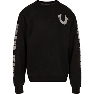 True Religion Trui  grijs / zwart