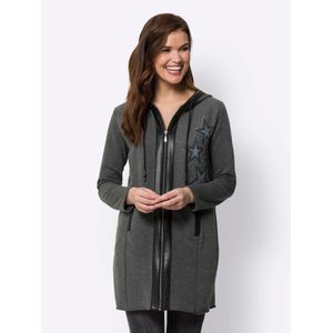 Grafiet Mêlee - Sweatvest - 70% Polyester, 30% Katoen - Lange Mouwen