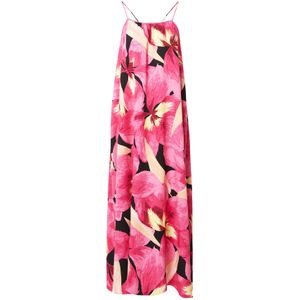 ONLY Jurk 'ONLALMA'  lichtgeel / rosa / magenta / zwart