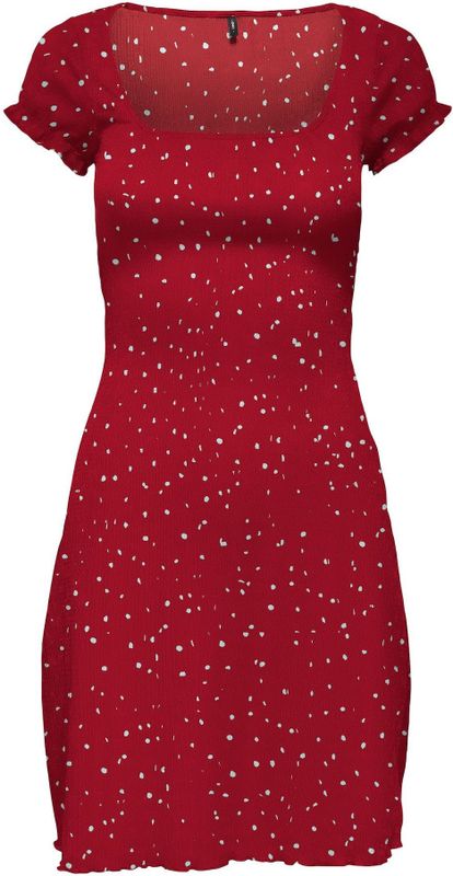 Onlhillary - Midi-jurk - V-Hals - Korte Mouwen - Regular Fit