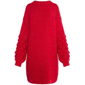 IZIA Gebreide jurk  bloedrood