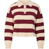 PIECES Trui  poederroze / donkerrood