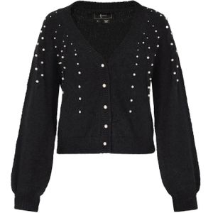 faina Gebreid vest  zwart