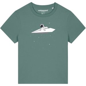 Watapparel Shirt ' Fly me to the moon '  blauw / gemengde kleuren