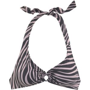 Look - Dierenprint - Triangelbikini - Zwart - Gedessineerd - Verwijderbare Softcups