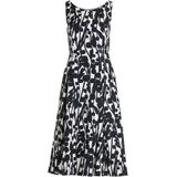 Jurk - Getailleerd - Flare - Zwart - Gladde Stof - Mouwloos