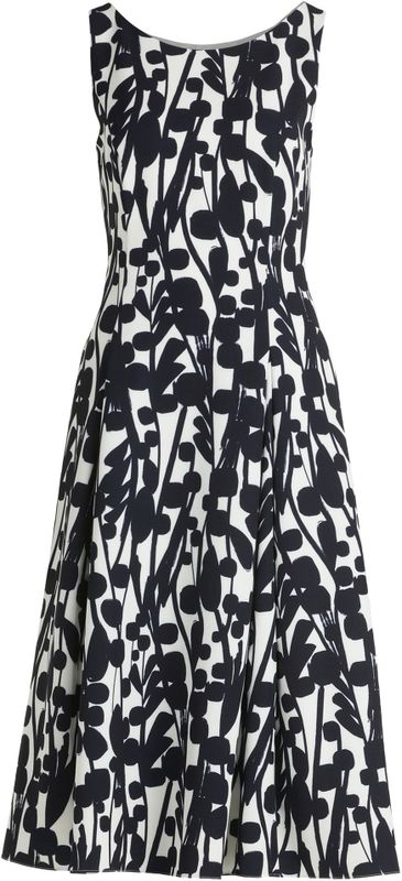 Jurk - Getailleerd - Flare - Zwart - Gladde Stof - Mouwloos