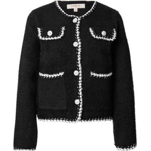 Derhy Gebreid vest 'BALI'  zwart / wit