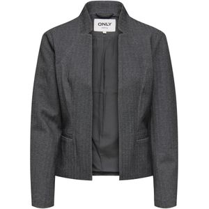 Only - Korte Blazer - Donkergrijs Melange - Regular Fit