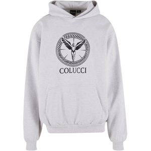 Colucci Sweatshirt 'Ikarus'  grijs gemêleerd / zwart