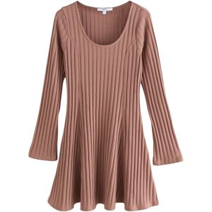 Next Jurk  chocoladebruin