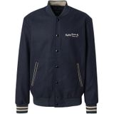 REPLAY - College Jacket - Ecru/Navy