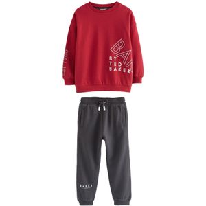Baker by Ted Baker Joggingpak  donkergrijs / rood / wit