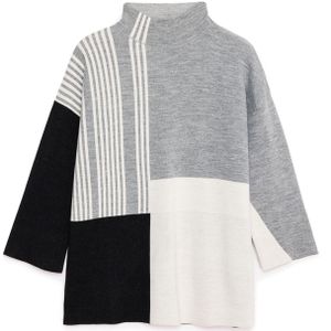 Touche Prive Trui  grijs gemêleerd / zwart / offwhite