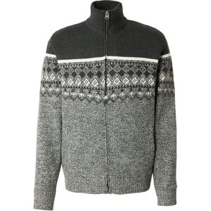 Jack's Gebreid vest  donkergrijs / grijs gemêleerd / wit