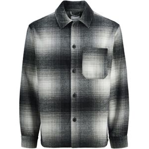 Jack & Jones - JJZAC - Overhemd - Zwart/Wit - Comfort Fit - Lange Mouw