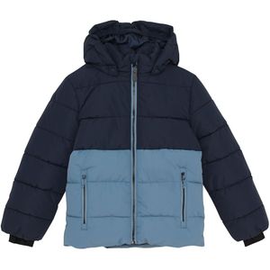 COLOR KIDS Winterjas ' COJacket Quilt - Colorblock '  blauw