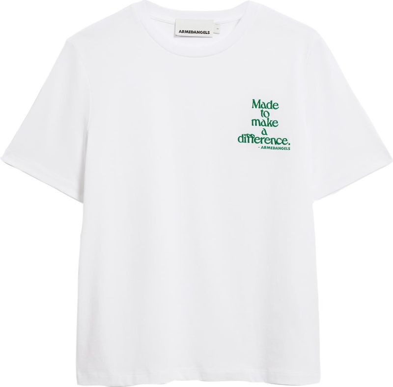 ARMEDANGELS - Shirt - Wit - Jersey - Halve Mouw